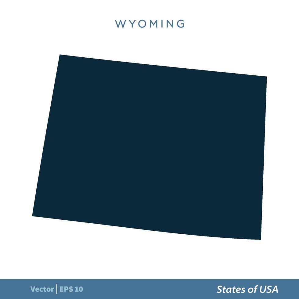 Wyoming - States of US Map Icon Vector Template Illustration Design. Vector EPS 10.
