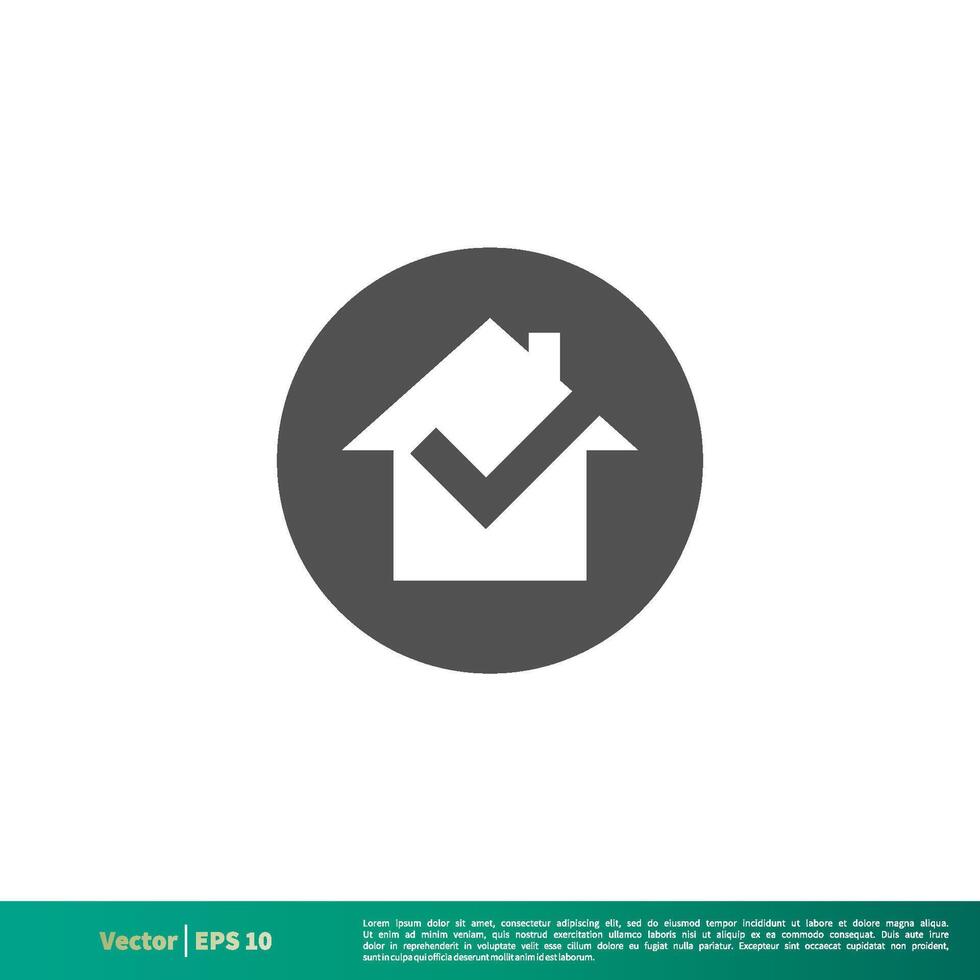 cheque marca hogar icono vector logo modelo ilustración diseño. vector eps 10