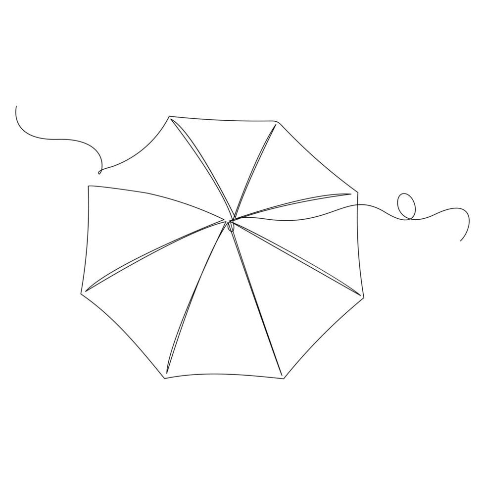 Continuous One line Umbrella Drawing Illustrations and Vectors design