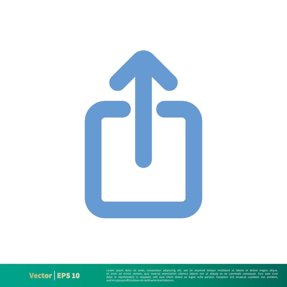 Upload Arrow Up Icon Vector Logo Template Illustration Design. Vector EPS 10.