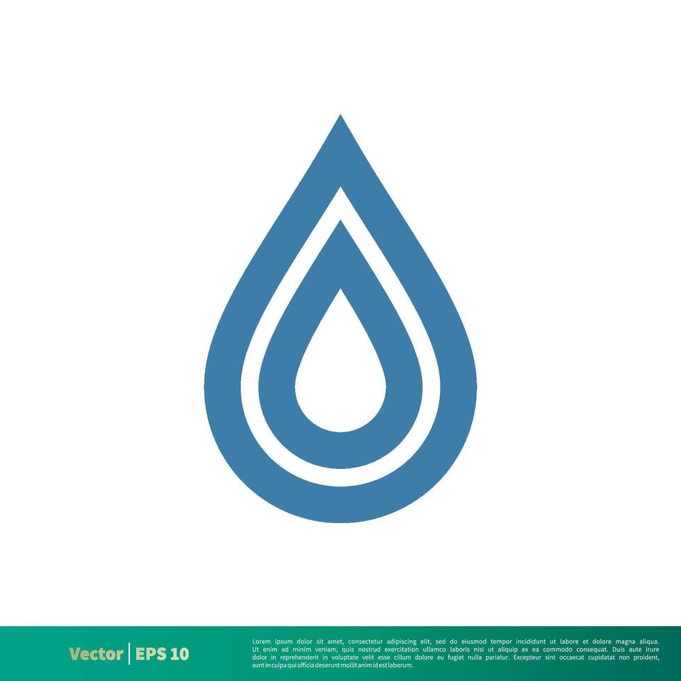 Drop Water Icon Vector Logo Template Illustration Design. Vector EPS 10.