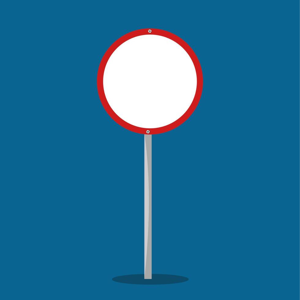 red stop road sign icon isolated on background vector