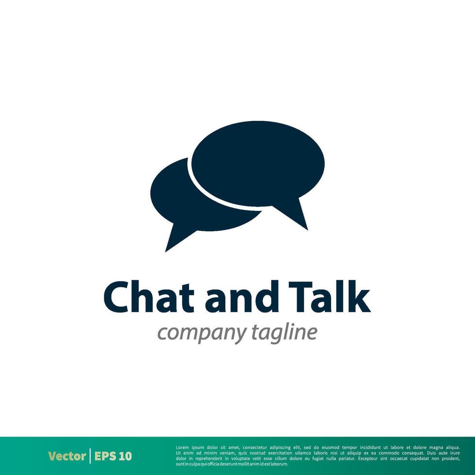 Chat, Talk, Speech Bubble Icon Vector Logo Template Illustration Design. Vector EPS 10.