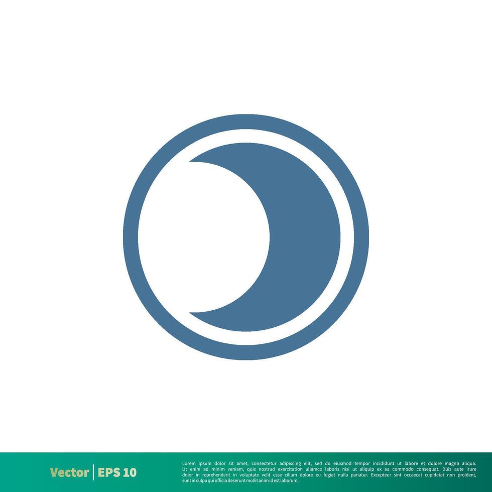 Moon Icon Vector Logo Template Illustration Design. Vector EPS 10.