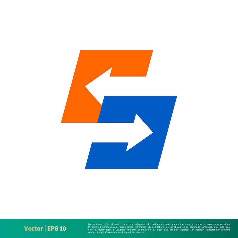 Arrows in Square Icon Vector Logo Template Illustration Design. Vector EPS 10.