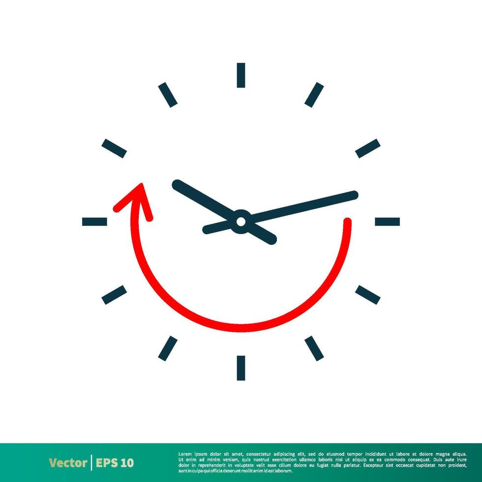 Wall Clock Vector Icon Logo Template Illustration Design. Vector EPS 10.