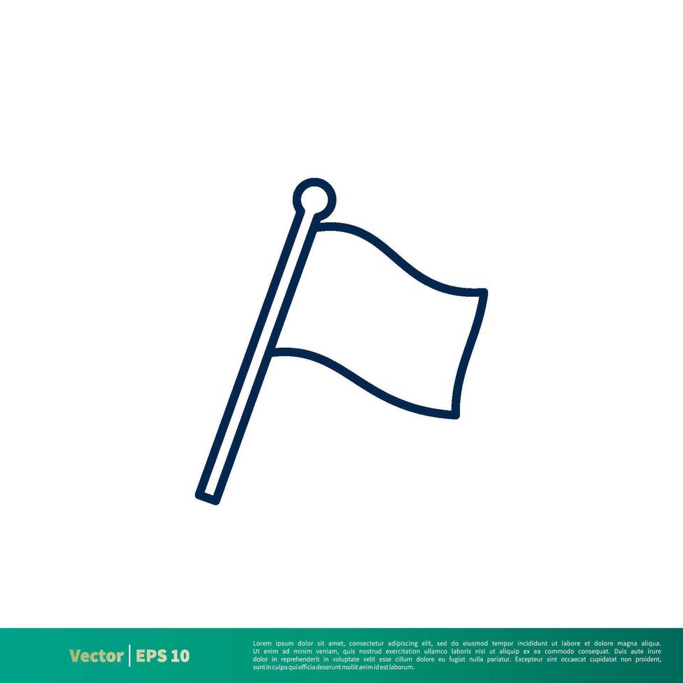 Flag Icon Vector Logo Template. Vector EPS 10