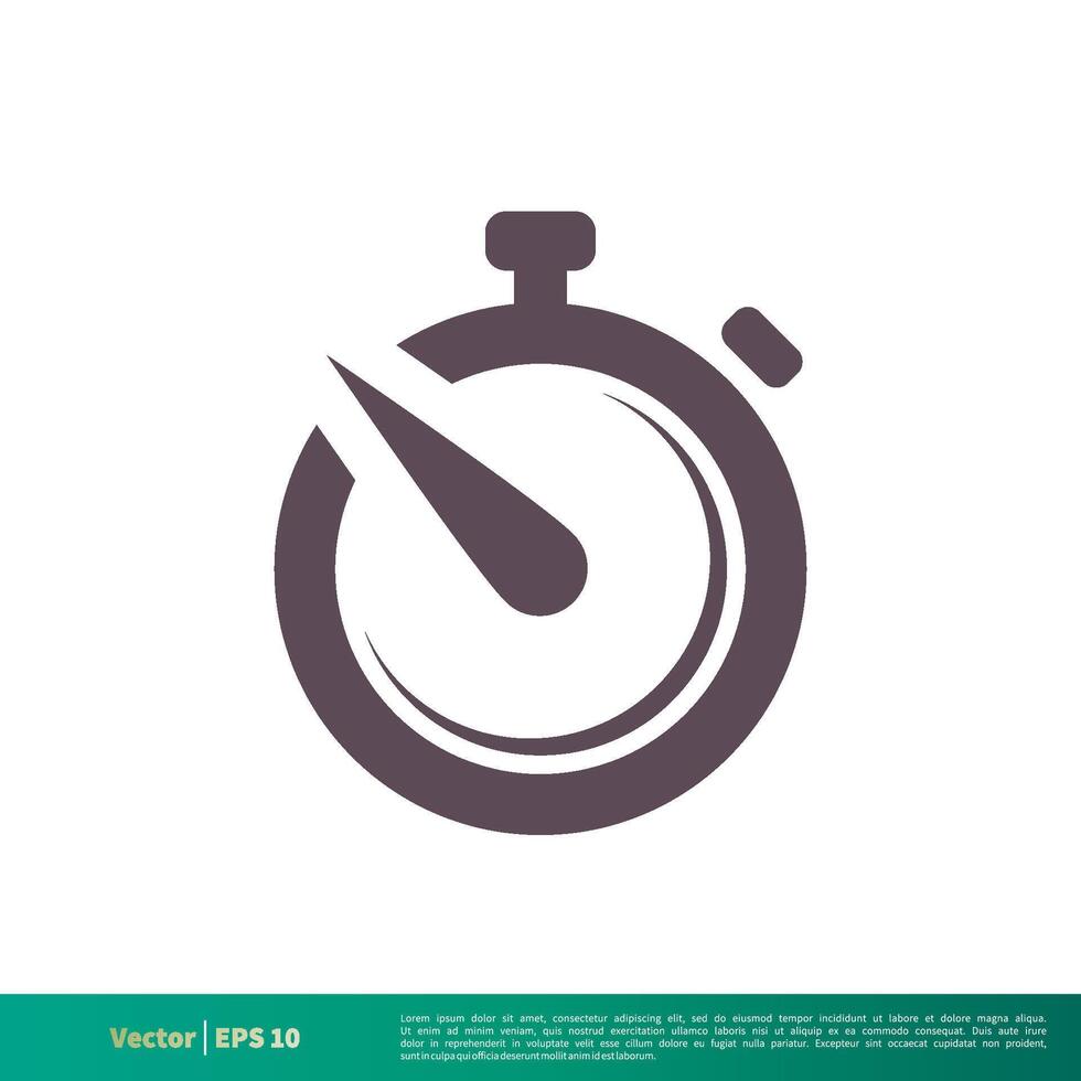 Stopwatch Icon Vector Logo Template Illustration Design. Vector EPS 10.