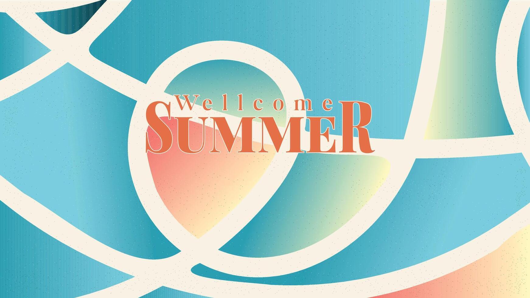 wellcome summer fluid wave template. abstract vintage gradient.  blank area for copy space. vector illustration template