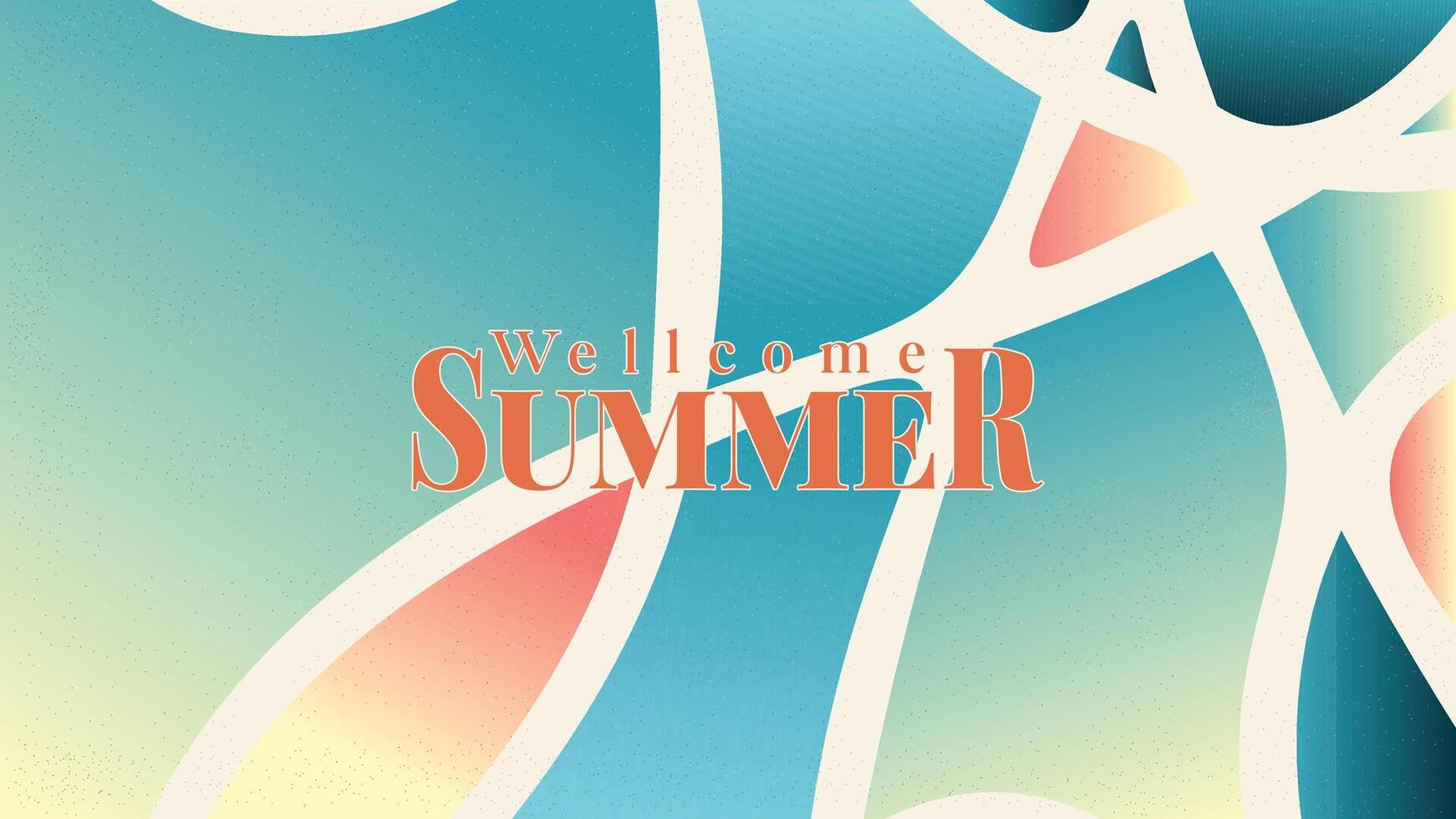 wellcome summer fluid wave template. abstract vintage gradient.  blank area for copy space. vector illustration template