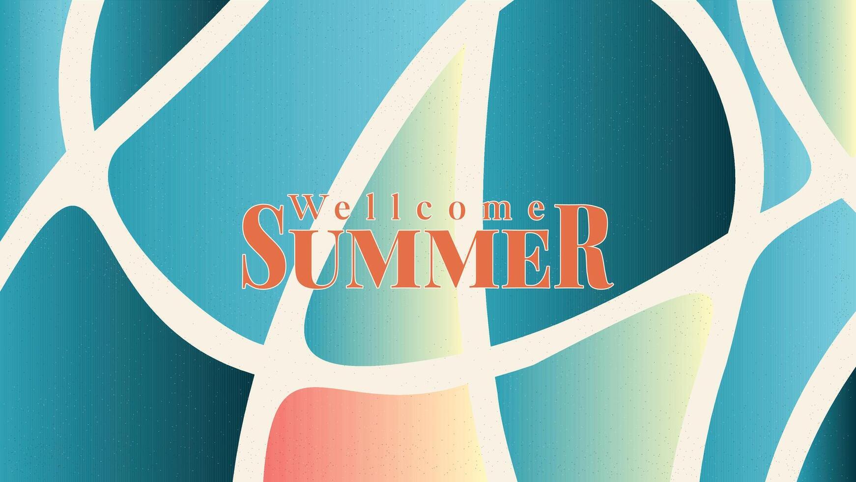 wellcome summer fluid wave template. abstract vintage gradient.  blank area for copy space. vector illustration template