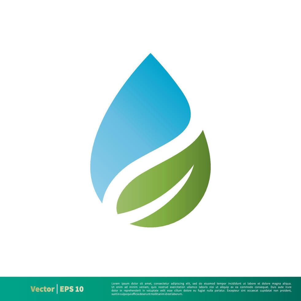 Drop Water Ornamental Icon Vector Logo Template Illustration Design. Vector EPS 10.
