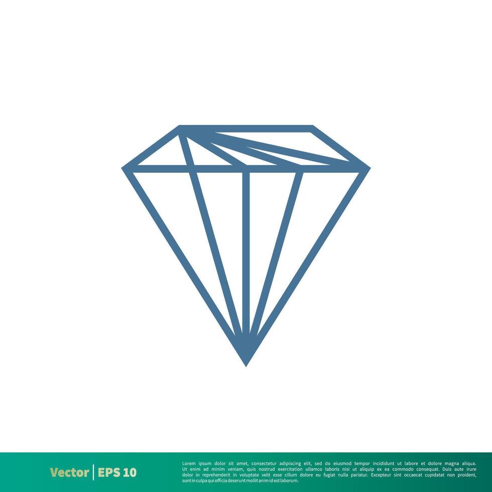 Diamond Icon Vector Logo Template Illustration Design. Vector EPS 10.