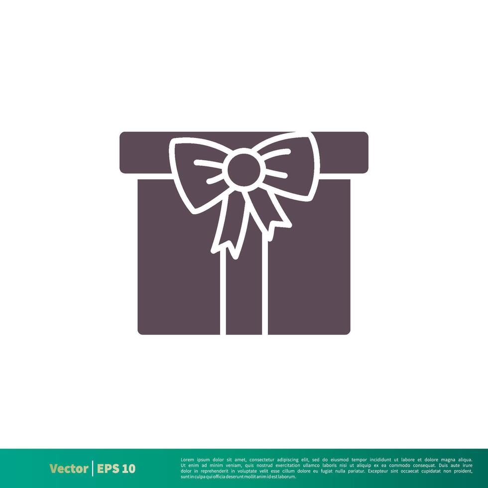Gift Box Icon Vector Logo Template Illustration Design. Vector EPS 10.
