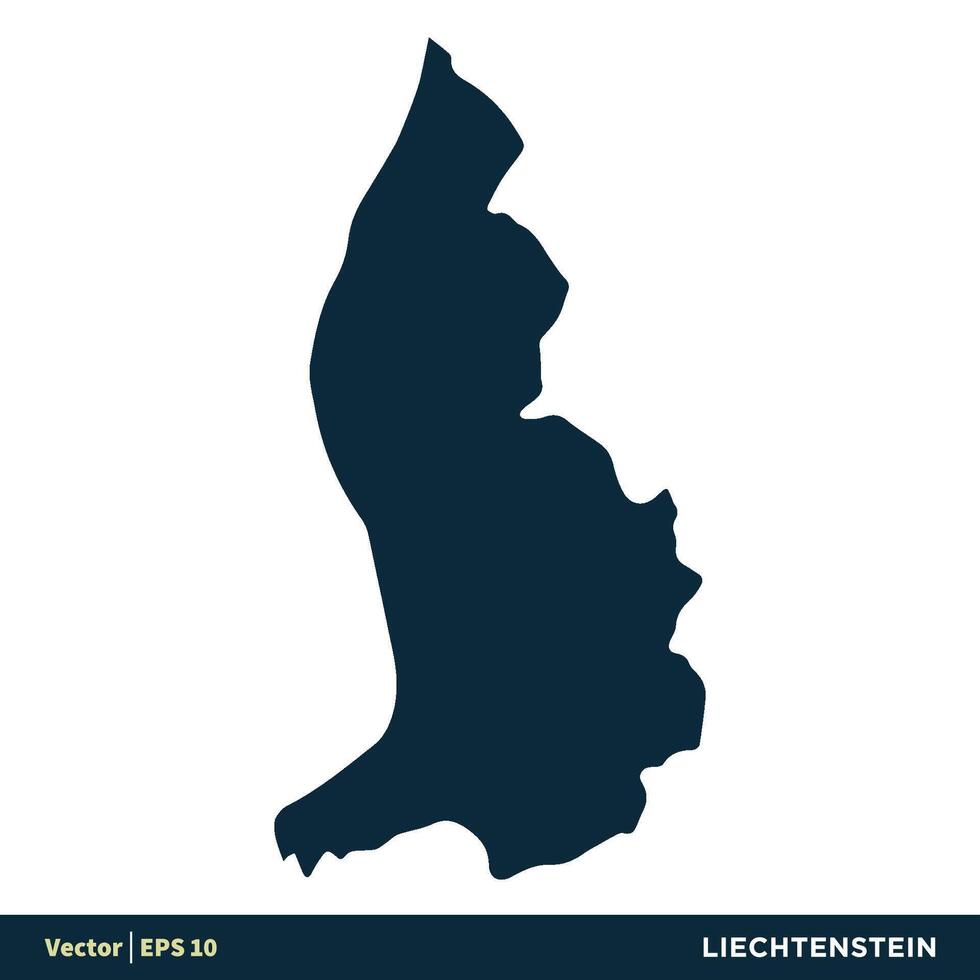 Liechtenstein - Europa países mapa vector icono modelo ilustración diseño. vector eps 10