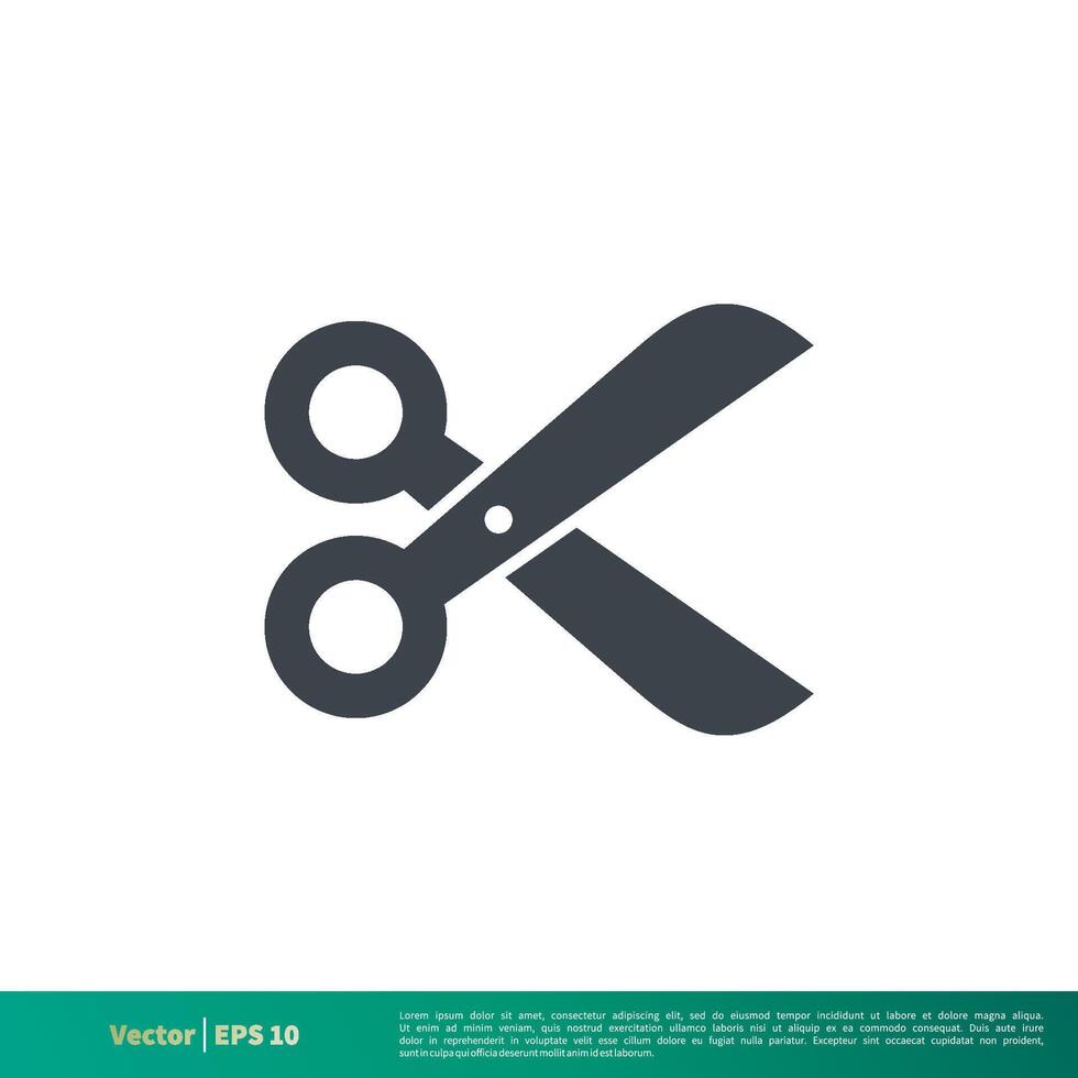 Scissor Icon Vector Logo Template Illustration Design. Vector EPS 10.