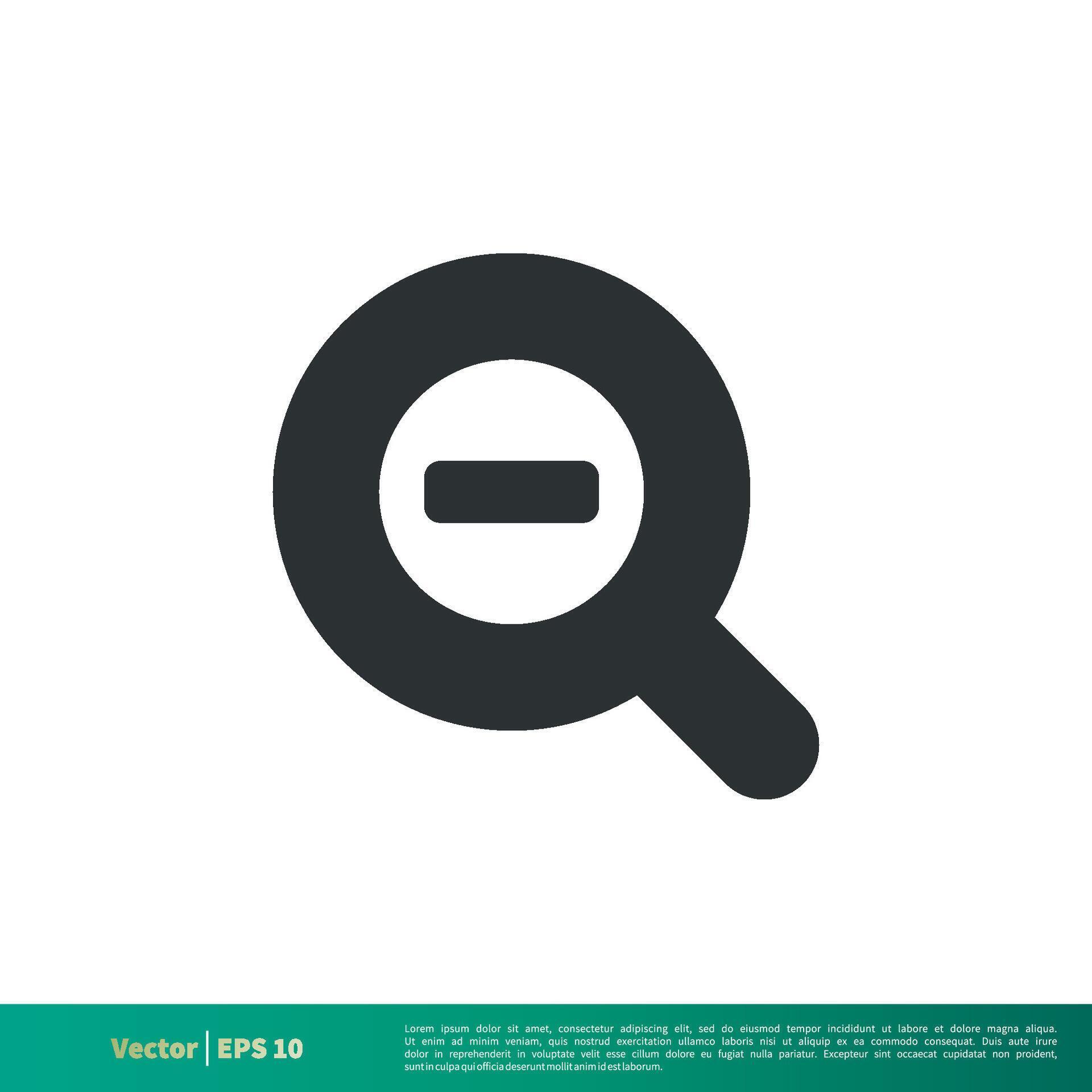 Magnifying Glass UI Icon Vector Logo Template Illustration Design