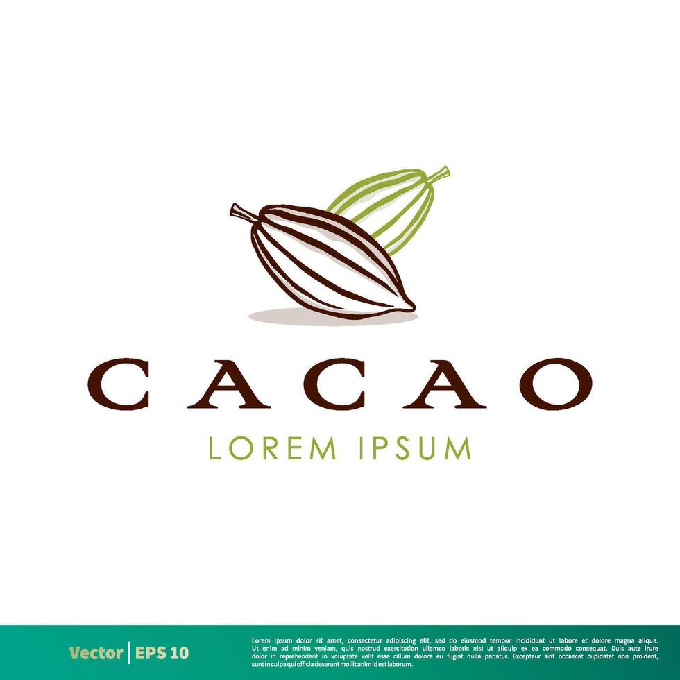 Cacao Fruit Icon Vector Logo Template Illustration Design. Vector EPS 10.