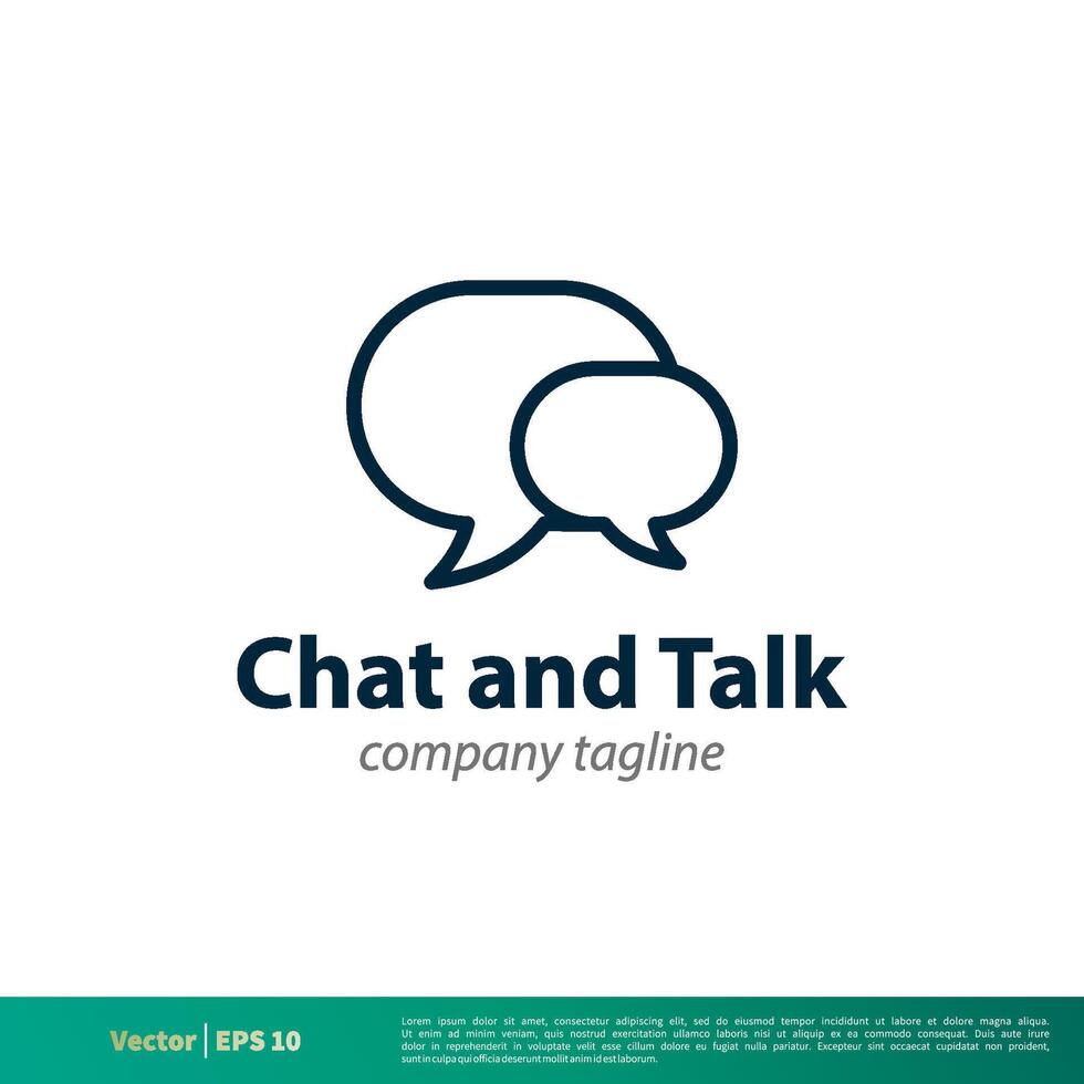 Chat, Talk, Speech Bubble Icon Vector Logo Template Illustration Design. Vector EPS 10.
