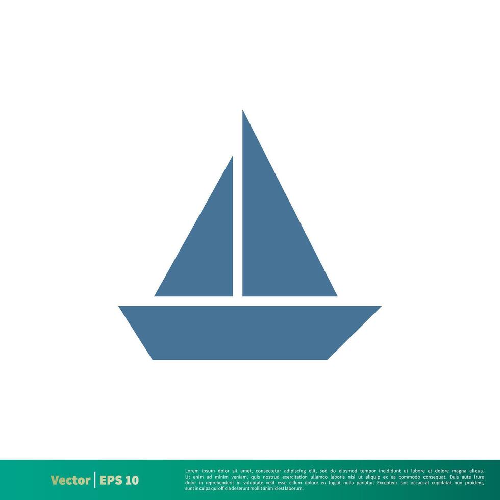 Yacht, Ship, Boat, Nautical Icon Vector Logo Template Illustration Design. Vector EPS 10.