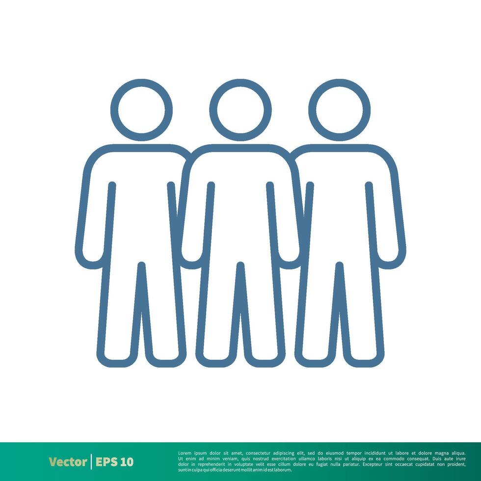 Human Shape, People, Crowd icon Vector Logo Template Illustration Design. Vector EPS 10.