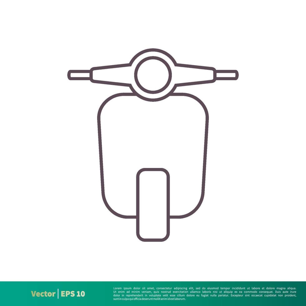 scooter icono vector logo modelo ilustración diseño. vector eps 10