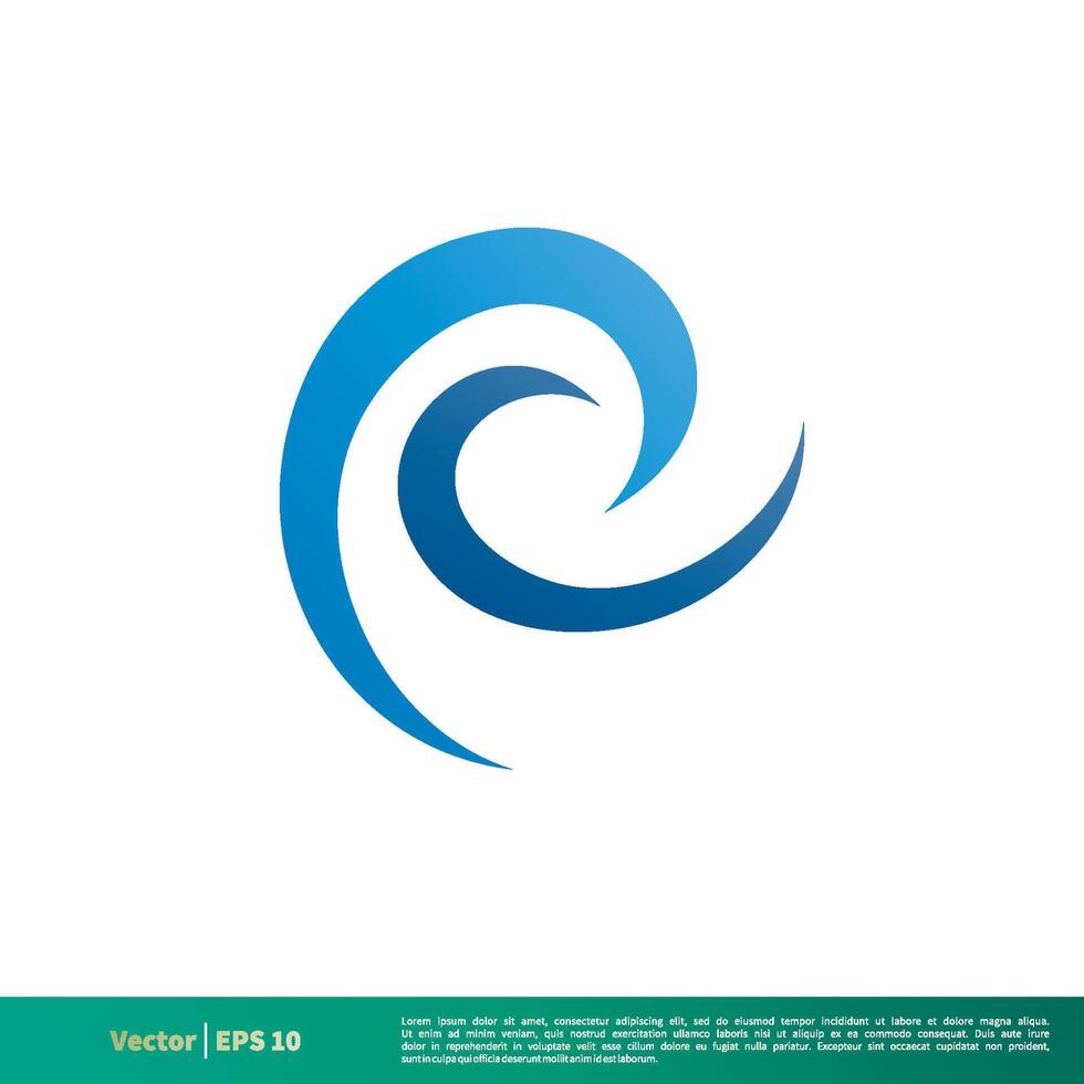 Water Wave Icon Vector Logo Template Illustration Design. Vector EPS 10.