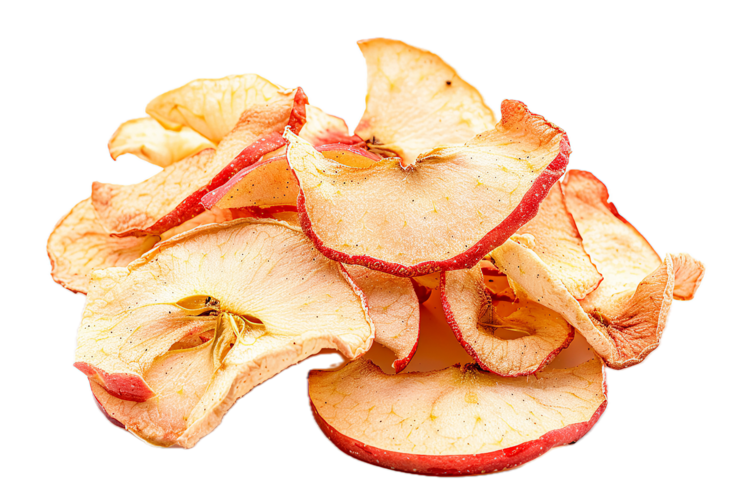 AI generated Sliced Red Apple with Dried Apple Chips png