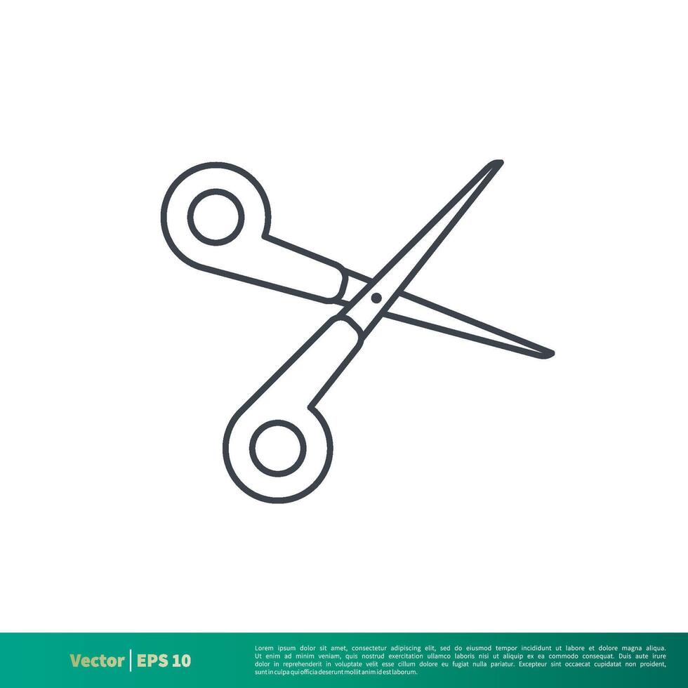 Scissor Icon Vector Logo Template Illustration Design. Vector EPS 10.