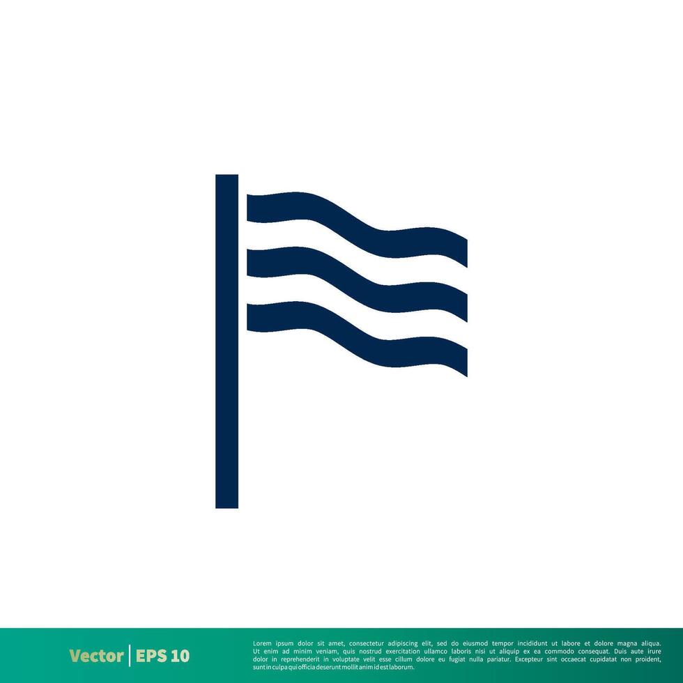 Greece Flag Icon Vector Logo Template. Vector EPS 10.