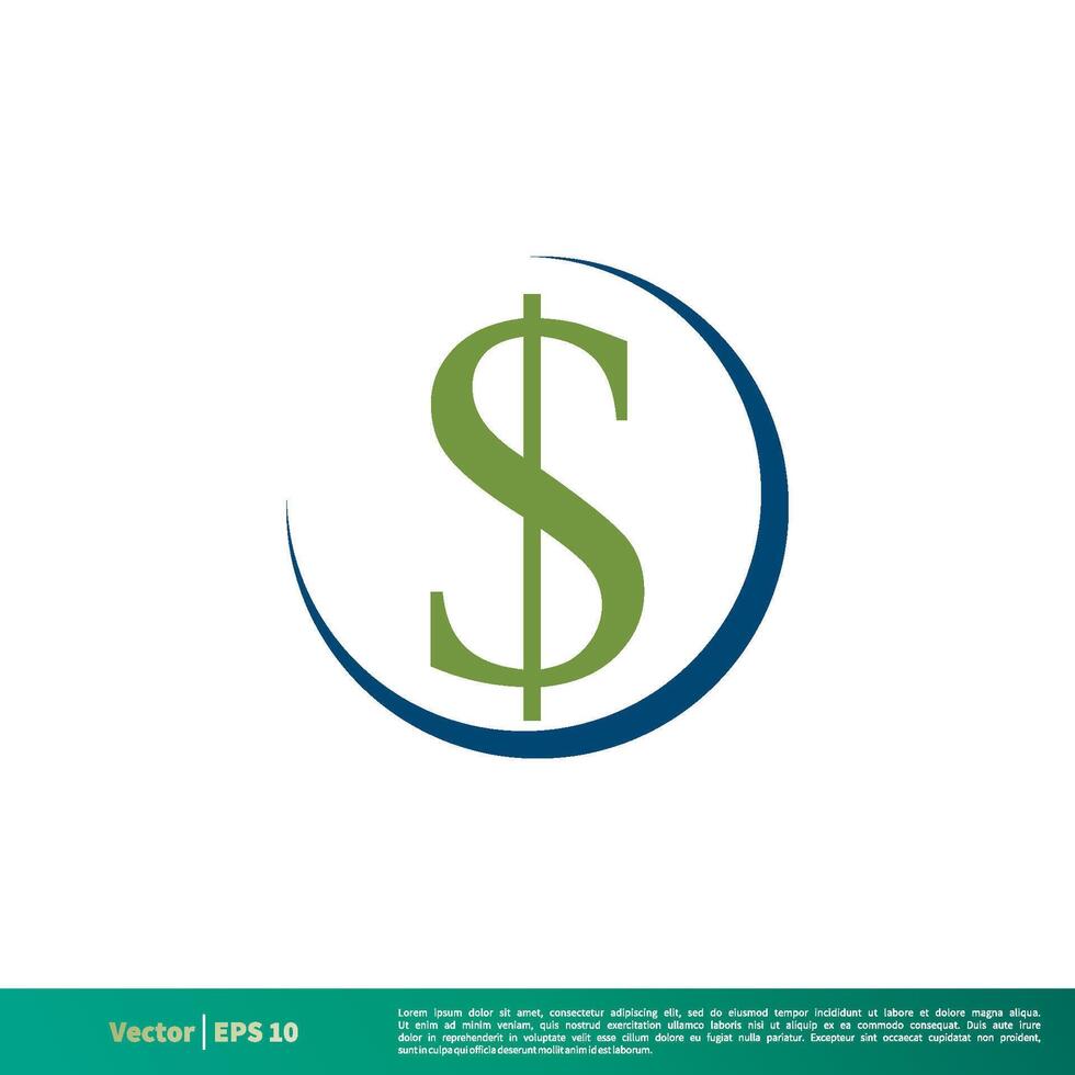 Dollar Sign Icon Vector Logo Template Illustration Design. Vector EPS 10.