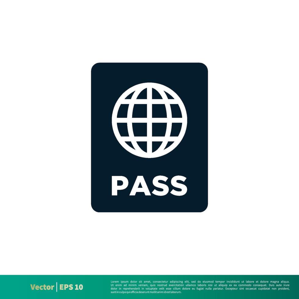 pasaporte icono vector logo modelo eps 10