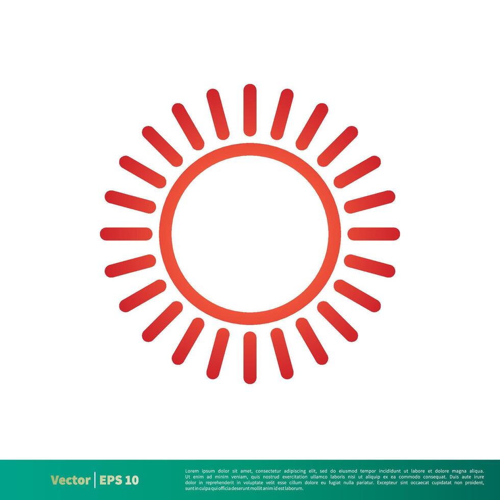 Red Sun Icon Vector Logo Template Illustration Design. Vector EPS 10.