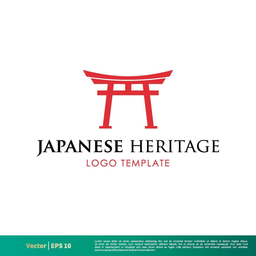japonés torii portón vector icono logo modelo ilustración diseño. vector eps 10