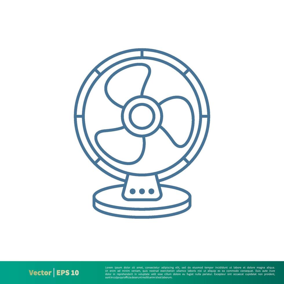 Fan Icon Vector Logo Template Illustration Design. Vector EPS 10.