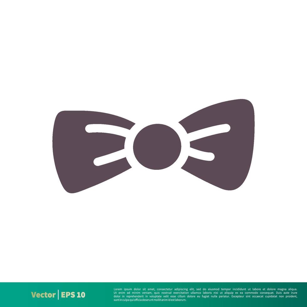 Bow Tie Ribbon Icon Vector Logo Template Illustration Design. Vector EPS 10.