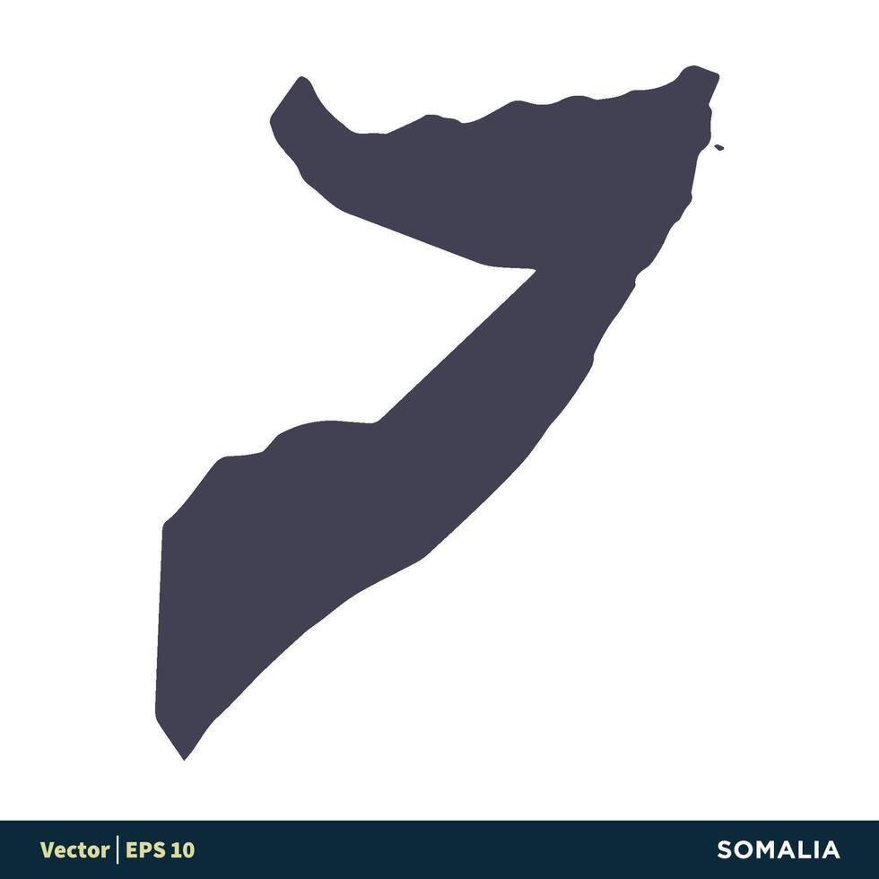 Somalia - África países mapa icono vector logo modelo ilustración diseño. vector eps 10