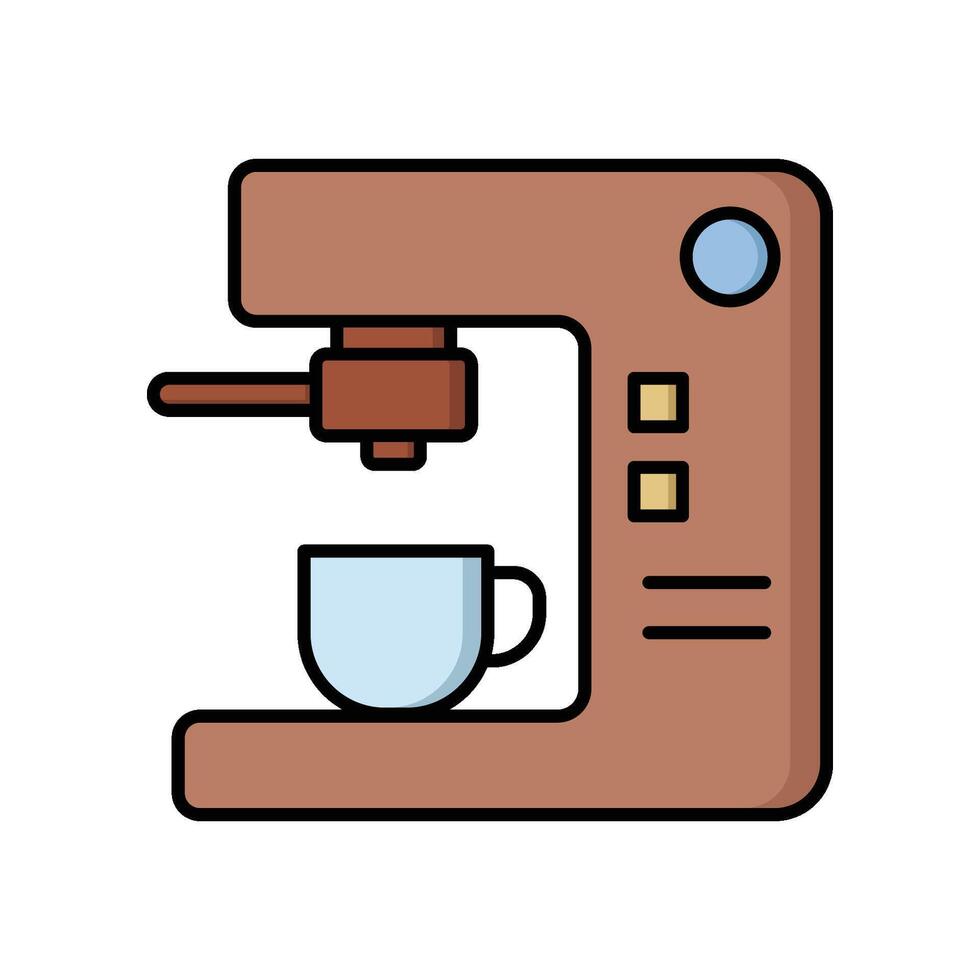 café fabricante icono vector diseño