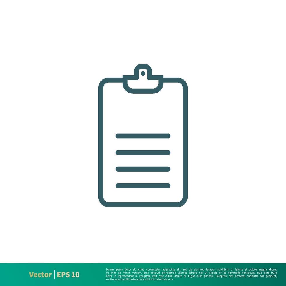 Clipboard Form Icon Vector Logo Template Illustration Design. Vector EPS 10.