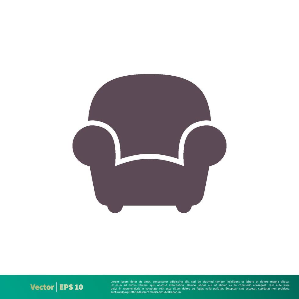 Sofa Couch Icon Vector Logo Template Illustration Design. Vector EPS 10.