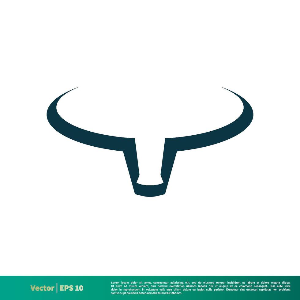 Bull Horn Vector Icon Logo Template Illustration Design. Vector EPS 10.