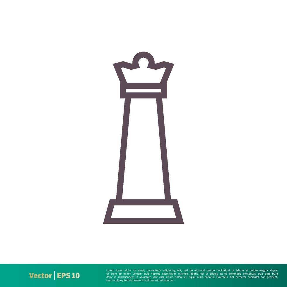 Queen Chess Icon Vector Logo Template Illustration Design. Vector EPS 10.