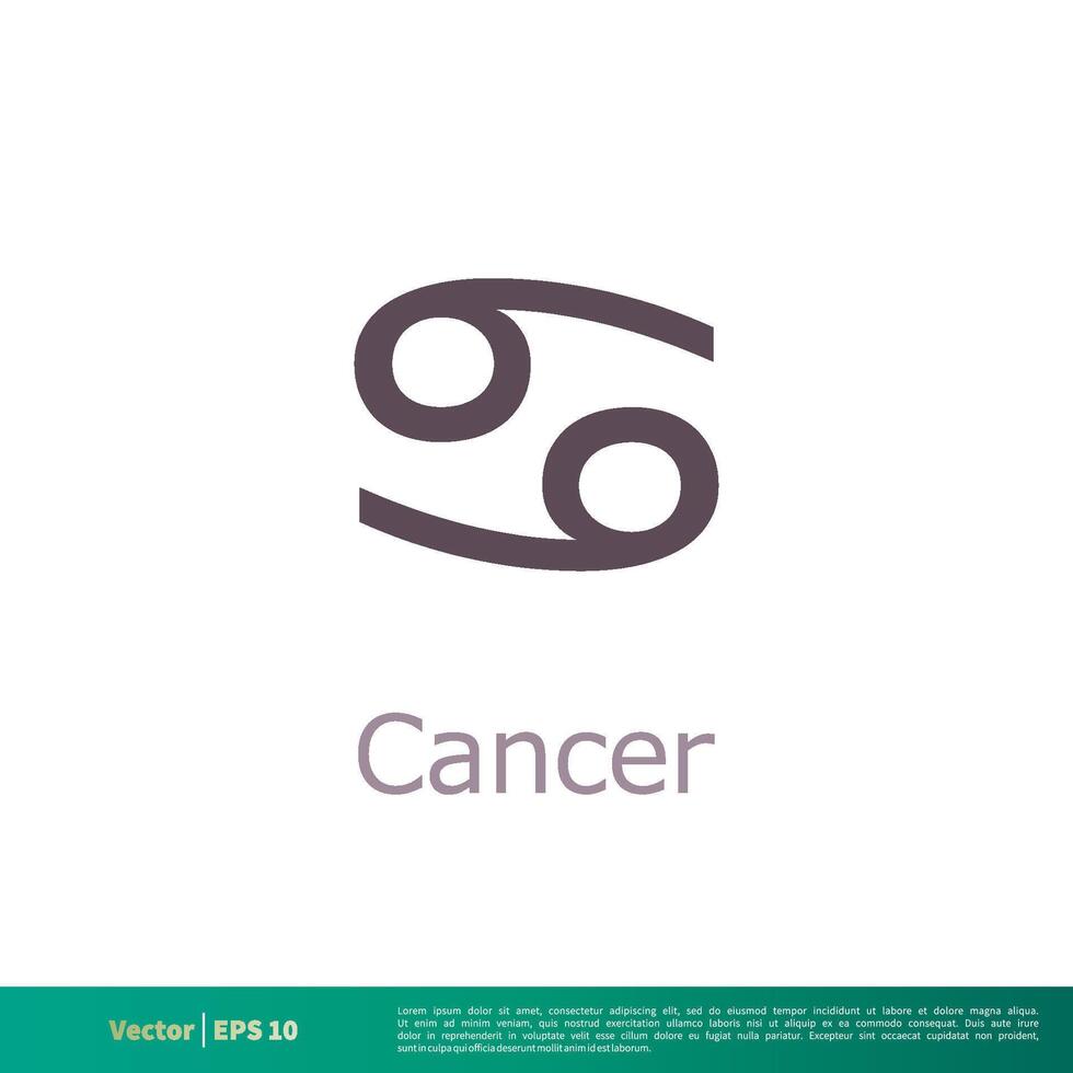 cáncer - zodíaco firmar icono vector logo modelo ilustración diseño. vector eps 10