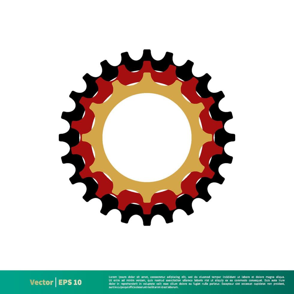 Gear Bicycle Icon Vector Logo Template Illustration Design. Vector EPS 10.