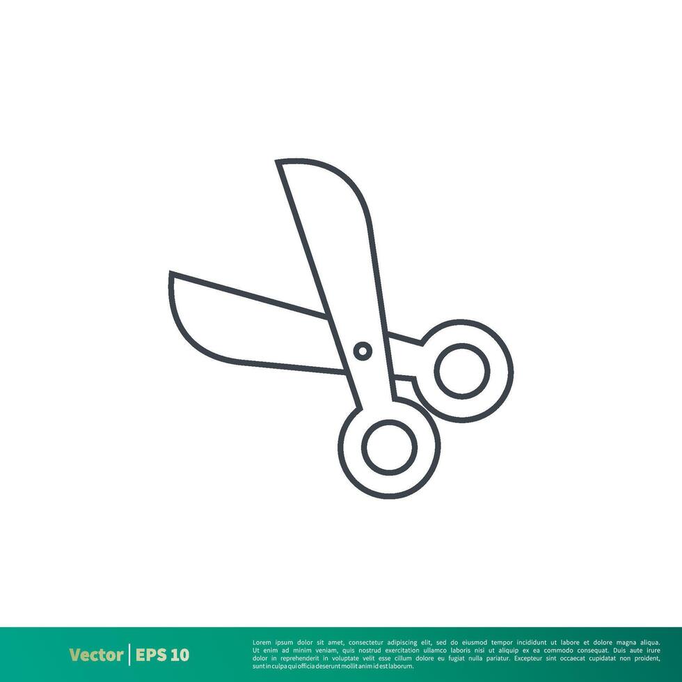 cortar con tijeras icono vector logo modelo ilustración diseño. vector eps 10
