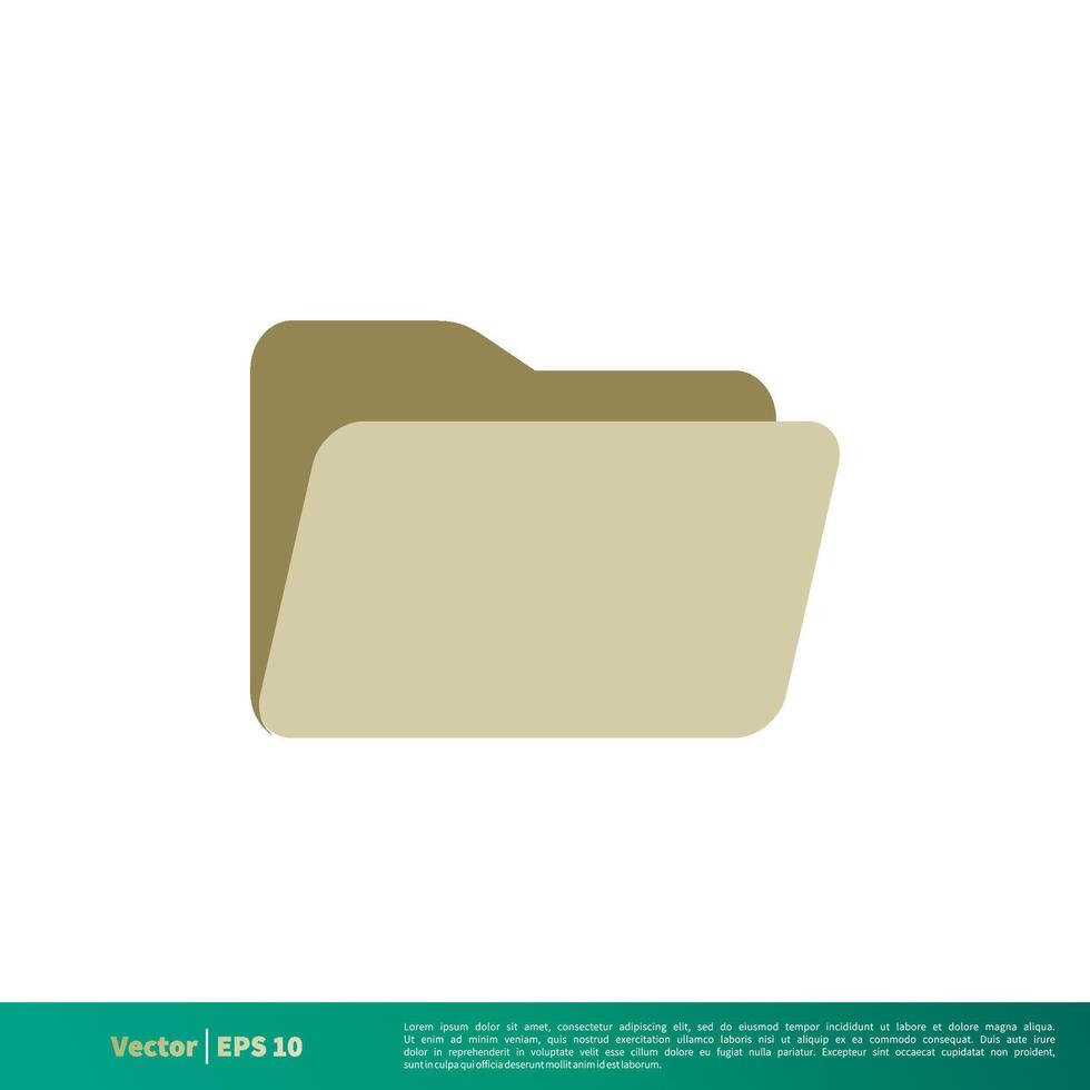 Empty Folder Icon Vector Logo Template Illustration Design. Vector EPS 10.