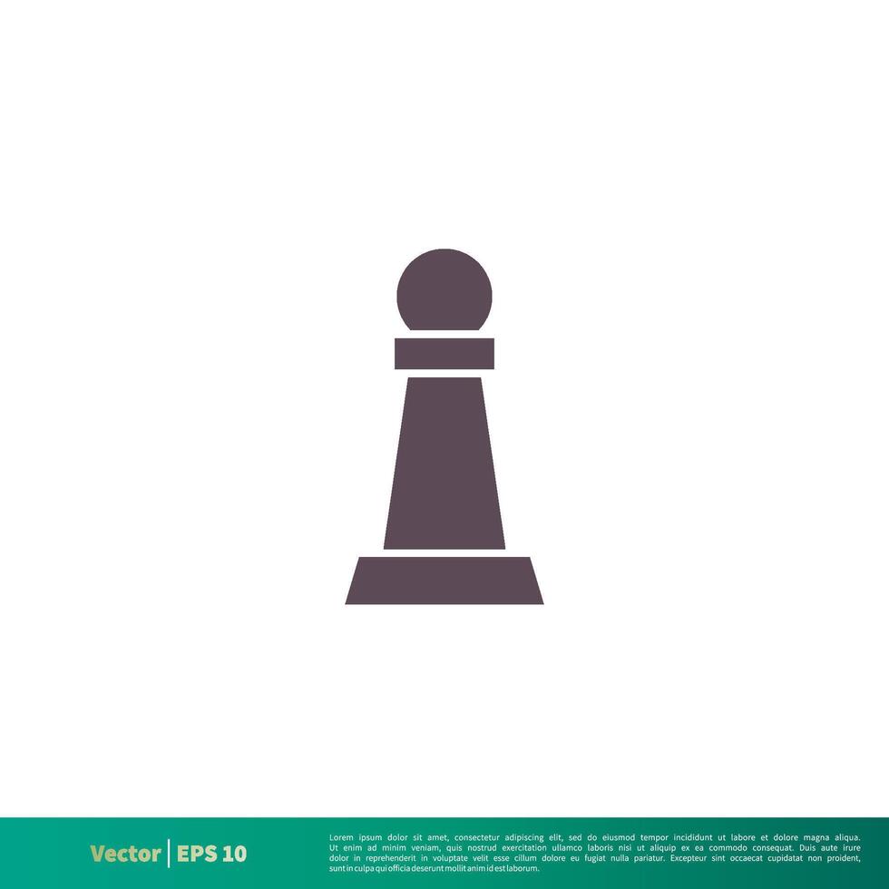 Pawn Chess Icon Vector Logo Template Illustration Design. Vector EPS 10.