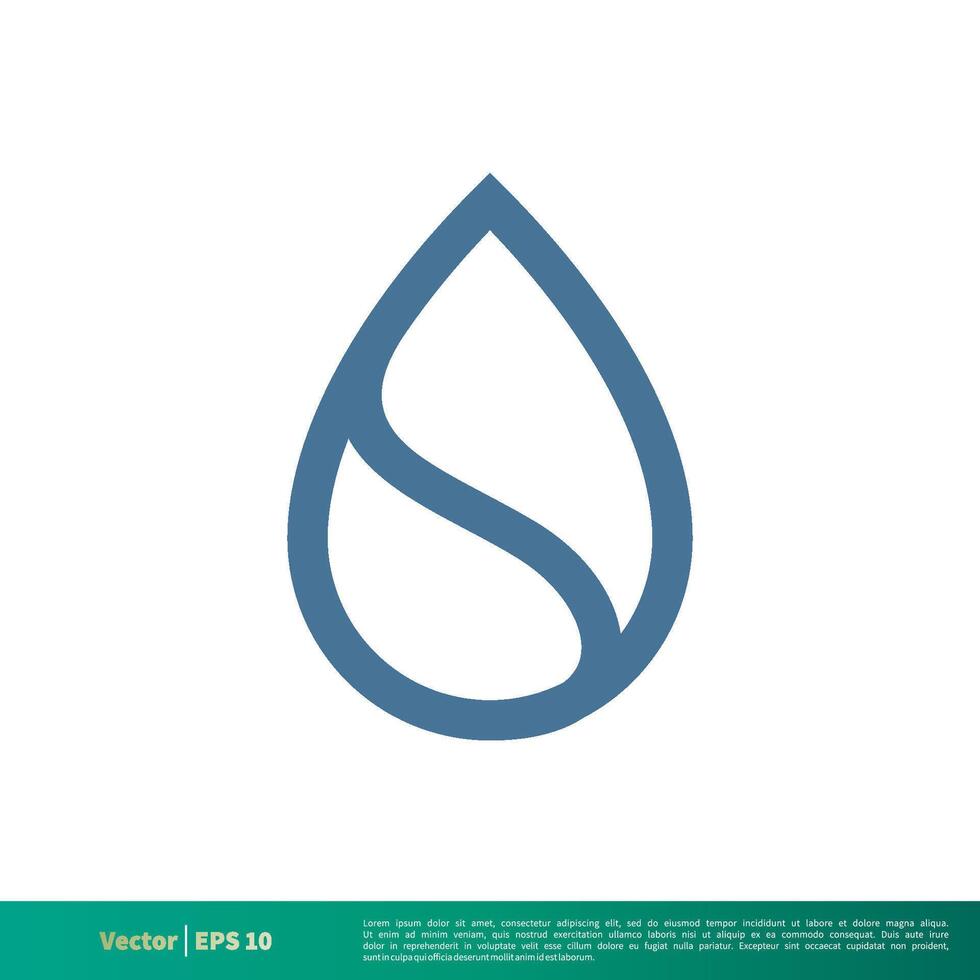 soltar agua ornamental icono vector logo modelo ilustración diseño. vector eps 10