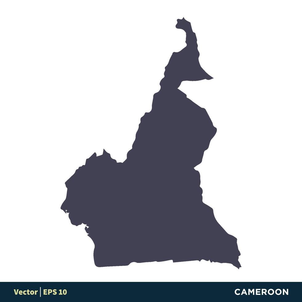 Cameroon - Africa Countries Map Icon Vector Logo Template Illustration Design. Vector EPS 10.