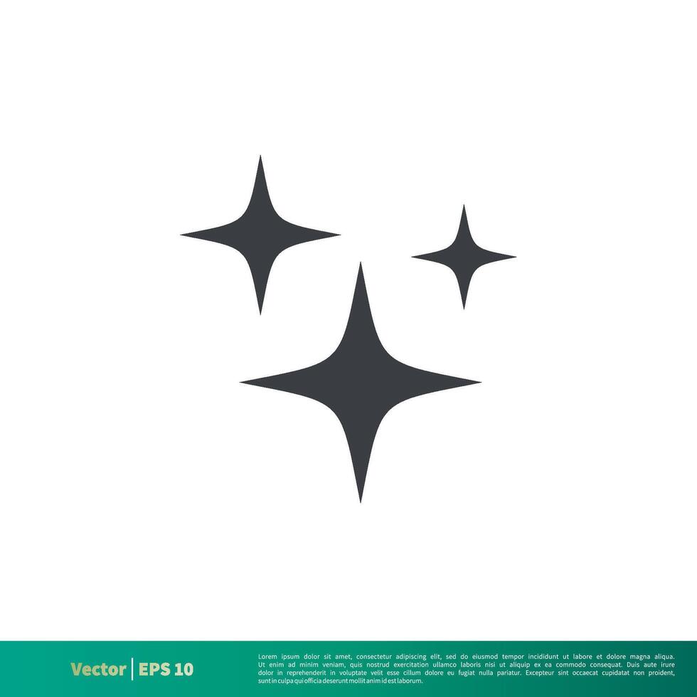 Simple Star Sparkle Icon Vector Logo Template Illustration Design. Vector EPS 10.